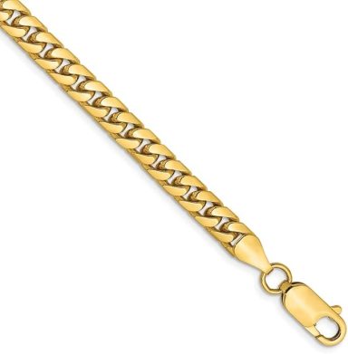 Sonia Jewels 14k Yellow Gold 5mm Solid Miami Cuban