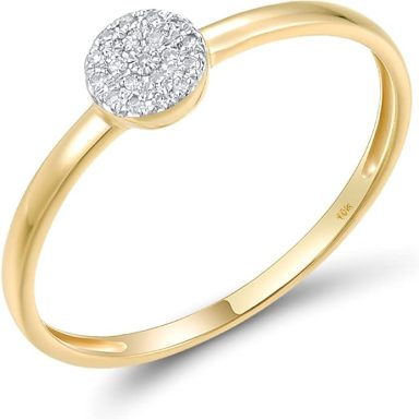 Santuzza 10K Solid Gold Genuine Diamond